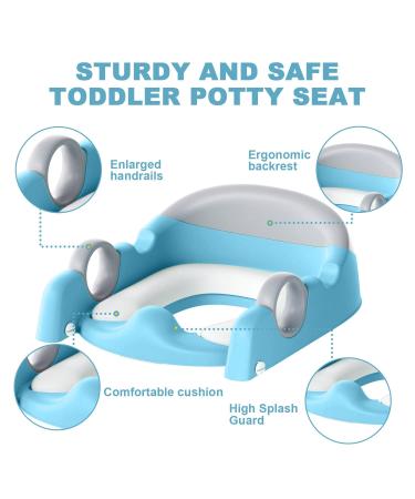 Potty Training Seat with Step Stool Ladder for Boys & Girls - Gray/Blue - Buy Online on GoSupps.com