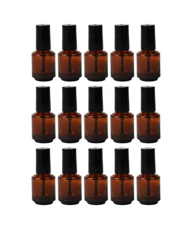 Minkissy 15Pcs empty nail polish bottles with brush cap refillable nail polish container empty make-up container for art diy salon 15ml empty nail polish bottle