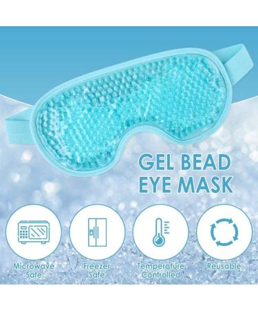 Cooling Eye Cover Durable Sleep Eye Cover for Eye Care Reusable Washable Gel Bead Eye Cover for Dark Circles and Eye Bags Hot Cold Compress Eye Mask for Puffiness Migraines Eye Surgery(sky blue) - Buy Online on GoSupps.com