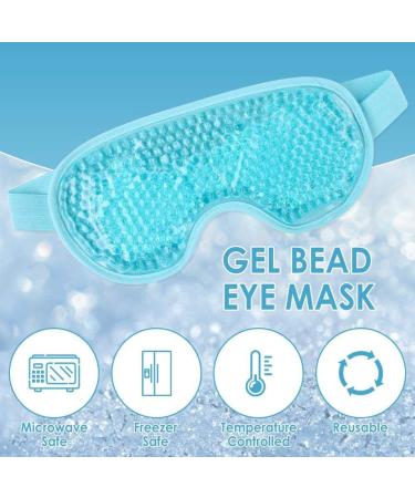 Cold Compress Eye Cover | Reusable Gel Bead Sleep Mask | Microwavable & Freezable Eye Compress for Puffy Eyes & Dark Circles | Adjustable Strap for Women & Girls - Buy Online on GoSupps.com