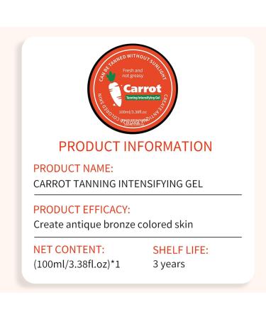 DEFC 123 pieces carrot tanning gel 100 ml selftanning oil tanning accelerator with selftanner premium tanning cream for the sun cares for the skin 3 pieces 3 pieces - Buy Online on GoSupps.com