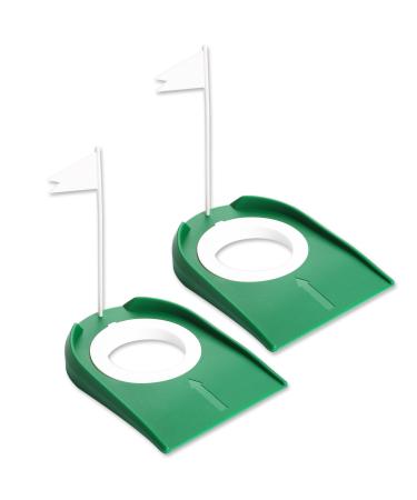 2 Pack Golf Putting Cup Indoor with Flag Golf Putting Practice Training Aids Indoor Golf Putting Hole