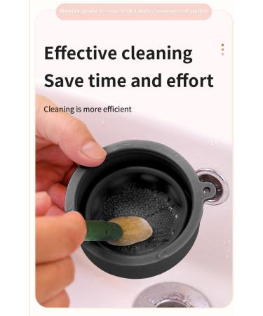 Portable Foldable Silicone Makeup Brush Cleaner & Dryer - 2-in-1 Cleaning Cup & Holder - Buy Online on GoSupps.com
