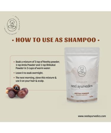 Neel Ayurvedics Reetha Powder | Aritha Powder | Sapindus mukorossi | Indian Soapberry Powder - 300 GM - Buy Online on GoSupps.com