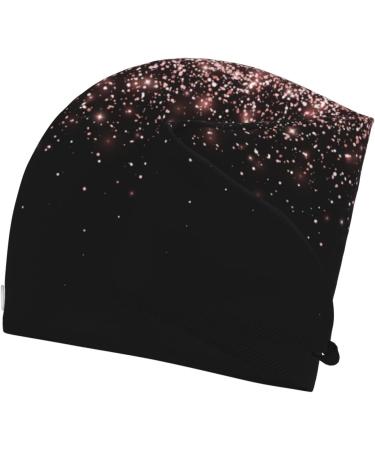 Hair Towel Wrap - Quick Drying Rose Gold Glitter Turban with Button | Best Hair Drying Solution - Buy Online on GoSupps.com