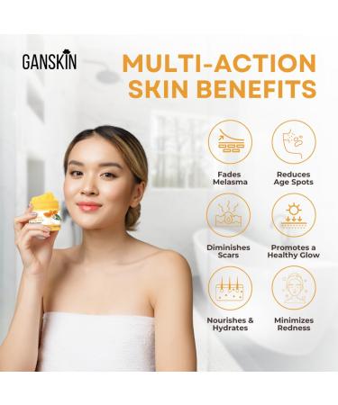 Ganskin Kojic Acid Cream Skin Brightening Cream for Dark Spots & Uneven Tone For Face & Body, Including Intimate Areas Kojic Acid Lotion for a Brighter, Radiant Look - Buy Online on GoSupps.com