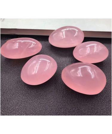 Natural Rose Quartz Carved Palm Stone Polished Irregular Shaped Sphere Crystal Quartz Gemstone Reiki Balancing Decoration 80-100grams Stone Collection - Buy Online on GoSupps.com