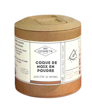 Walnut Shell Powder – Exfoliating – 100% Pure and Natural – MY COSMETIK – 50 g – in Vegetable Pot