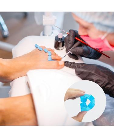 Blue Gel Toe Separators Set - Bunion and Hammer Toe Correctors for Manicure and Relaxation - 2 Pairs for Men and Women - Buy Online on GoSupps.com