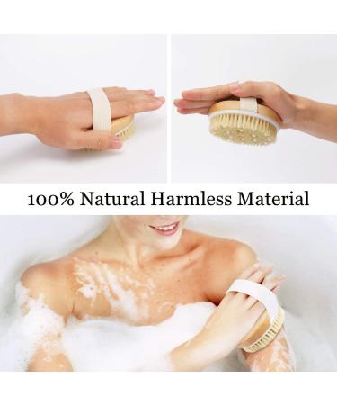 Uervoton Dry Body Brush - Natural Bristles for Exfoliation Cellulite Reduction & Lymphatic Health - International Shipping Available - Buy Online on GoSupps.com