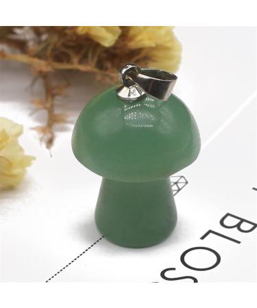 2PC Mini Mushroom Natural Stone Charms Rose Quartz Opal Amethyst Gemstone Crystals Pendant for Jewelry Making Necklace Earrings Full of Texture (Color : Yellow Jade) - Buy Online on GoSupps.com