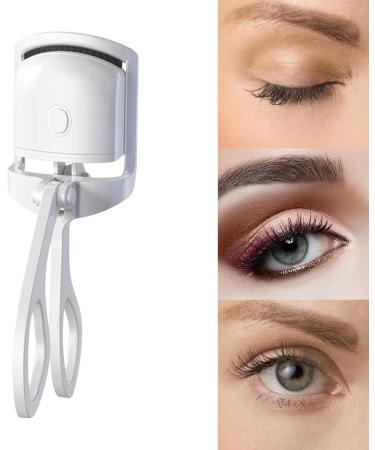 2 Set Portable Heated Eyelash Curler Type C Rechargeable Fast Heating Tool Mini White 2 Set Detachable White  - Buy Online on GoSupps.com