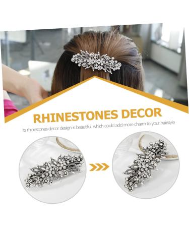 MAGICLULU Rhinestone Hair Clip Women Hair Clip Silver Hair Clip Women Headdress Women Barrette Women Hairpin Hair Accessory Barrette for Girl Hair Barrettes Rhinestones Hairpin - Buy Online on GoSupps.com