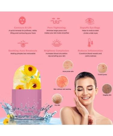 Ice Roller for Face - Portable Silicone Skin Care Tool | Reusable Ice Facial Roller to Brighten & Reduce Fine Lines (Pink - Buy Online on GoSupps.com