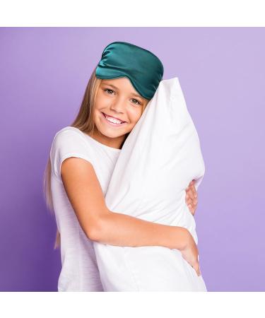 Buy 4 Silk Sleep Masks - Adjustable Eye Masks for Travel & Relaxation | Soft & Smooth | Available in Black Grey Dark Green Pink - Buy Online on GoSupps.com