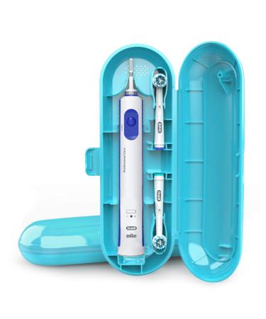 Travel Case for Electric Toothbrush Carrying Case Toothbrush Holder (Blue) 1 Count (Pack of 1) Blue