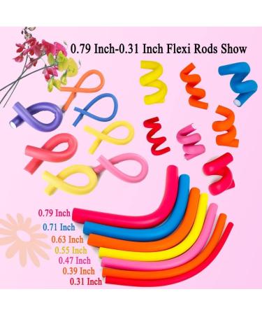 30PCS 9.45 Flexible Foam Curling Rods for Women & Girls - Soft No Heat Hair Rollers for Long & Short Hair - Sleep In Hair Curlers (Random Color) - 0.71 x 9.45 Inch - Buy Online on GoSupps.com