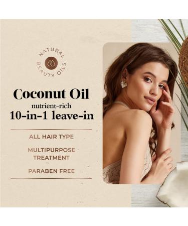 Oliology Coconut Oil 10-in-1 Multipurpose Spray for All Hair Types | Detangles, Controls Frizz, Hydrates & Moisturizes | 2 Pack (8.5 oz each) | Made in USA, Cruelty Free & Paraben Free - Buy Online on GoSupps.com