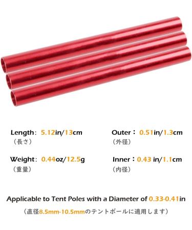 TRIWONDER Tent Pole Repair Splint Kit - Red (7.9-8.5mm, 4 Pack) - Buy Online on GoSupps.com