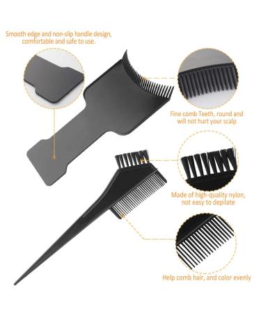 Professional Balayage Board & Hair Dye Set | 3 Colored Brushes & Comb | DIY Hair Coloring for Salon & Home | Black - International Shipping Available - Buy Online on GoSupps.com