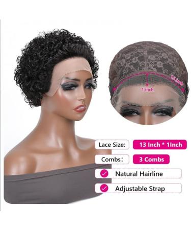 Beauty Forever 8 Inch Pixie Cut Lace Front Wig | 10A Grade Brazilian Human Hair Short Bob | 150% Density Curly Bob Wig - Buy Online on GoSupps.com