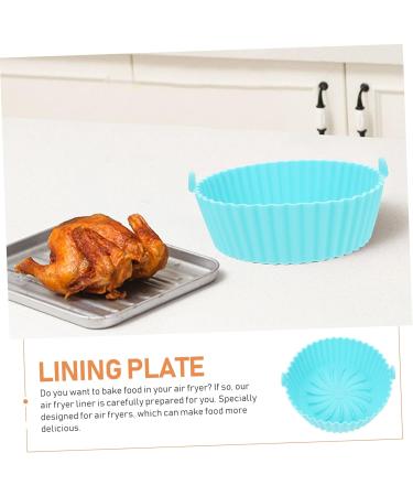 Zerodeko Mat Pot Supply Silicone Kitchen Wear-Resistant Liner Washable Fryer Accessory Liners Convenient Blue 16.5X16.5CM - Buy Online on GoSupps.com