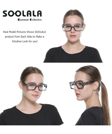 SOOLALA The Reading Glasses Company Blue Light Blocking Womens Reading Glasses Gray 1.5 x - Buy Online on GoSupps.com