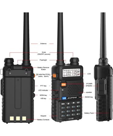 BAOFENG UV-5R Dual Band Two Way Radio (Black) 144-148MHz & 420-450MHz - Reliable Communication Solution - Buy Online on GoSupps.com