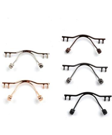 10pcs Rimless Replacement Stainless Steel Eyeglass Nose Rests - Gun Color | Eyeglass Repair Accessories - Buy Online on GoSupps.com