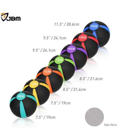 JBM Blue 2LB Medicine Ball for Strength Training and Cardio Workouts - Buy Online on GoSupps.com