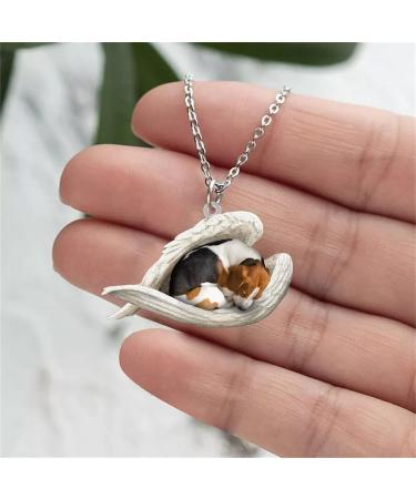 Frmuic Sleeping Dog Necklace - Cute Angel Jewelry for Animal Lovers & Young Girls - Perfect Personality Gift - Buy Online on GoSupps.com