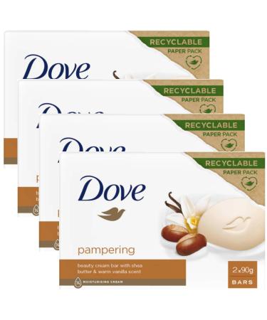 Dove Dove Beauty Cream Bar Solid Soap Various Fragrances 2 x 90 g (4 Units Vanilla & Shea)