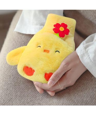 Uposao 0.5L Cute Cartoon Animal Hot Water Bottle - Soft Plush Cover Removable & Washable - Perfect for Kids & Adults - Buy Online on GoSupps.com