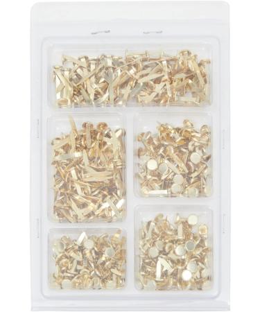 500 Pieces Mini Metal Brads for Crafts, Split Pin Brass Paper Fasteners for  Scrapbooking, Handmade Cards, DIY Projects, 5 Assorted Sizes (0.37-Inch to  1-Inch Brads)