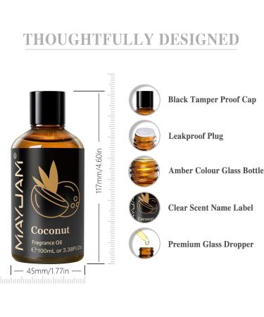 MAYJAM Coconut Oil 100ml - Premium Fragrance Oil for Diffusers & Aromatherapy | Essential Oils & Home Use - Buy Online on GoSupps.com