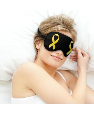 Yellow Ribbon Medical HIV Sleep Mask - Adjustable Blindfold for Sleeping - Blocks Light for Night Travel - Men Women - Buy Online on GoSupps.com