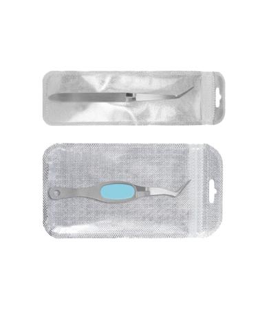minkissy Picker Women Eyelash Art Pincher Shaping Extensions Pusher Stainless for Multipopurse Curved Pinching Eyebrow Prolong Clip Clamp Sticker Nail Manicure Ladies Silver Cuticle
