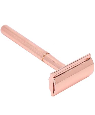 EVTSCAN Men Manual Razor - Zinc Alloy Non-Slip Double Edge Razor with Blade in Rose Gold | Premium Shaving Experience - Buy Online on GoSupps.com