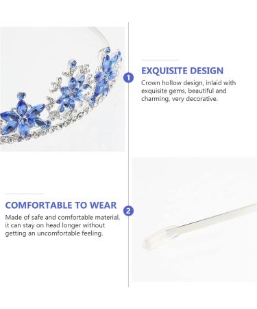 Minkissy Snowflake Crown Rhinestone Snowflake Tiara Christmas Holiday Princess Headband for Women Girls Blue - Buy Online on GoSupps.com