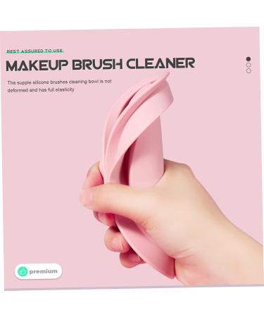 FRCOLOR 2 Sets Makeup Brush Cleaning Silicone Dish Sponge Portable Cleaner Makeup Brush Cleaner Mat Dryer Cleaner Make up Powder Puff Esponjas Para Maquillaje Wash Bowl Beauty Egg Fabric - Buy Online on GoSupps.com