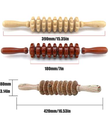 Massur en Bois - Maison Roue en Bois 9 Rouleaux | Outil de Massage Acupression pour Corps Dos paules Bras et Jambes - Livraison Internationale - Buy Online on GoSupps.com