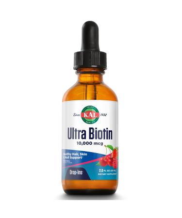 KAL Ultra Biotin Natural Mixed Berry Flavor 10000 mcg 2 fl oz (59 ml)