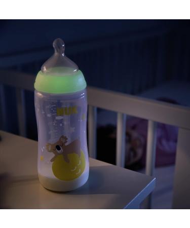 NUK First Choice+ Night Baby Bottle Set | Glow in The Dark, 300ml, 6-18 Months | Anti-Colic Valve & Temperature Control | BPA Free | Silicone Teat | Koala Design | 3 Pack (Red) - Buy Online on GoSupps.com