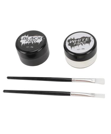 Black and White Face Paint Slick Easy To Apply Black Clown White Face Body Paint for Fun Themed Parties