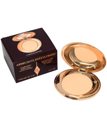 Charlotte Tilbury Mini Airbrush Flawless Finish Setting Pressed Compact Makeup Face Powder for Women - 2 Medium - Buy Online on GoSupps.com