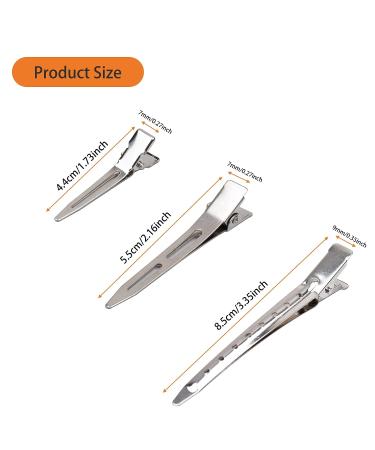 60 Pcs Duck Billed Hair Clips for Women Styling - Metal Hairdressing Single Prong Curl Pin Clips - Alligator Clips Hair Pins with Storage Box for Makeup, Hair Salon, Barber, DIY - Buy Online on GoSupps.com