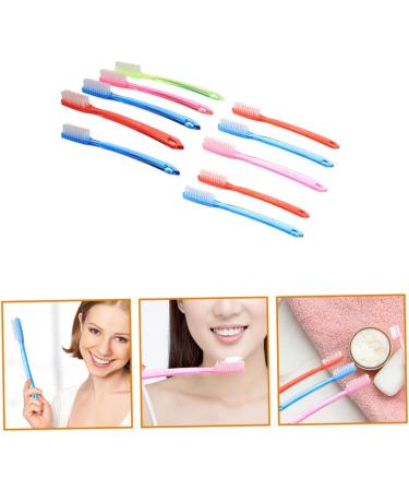 Partykindom 10-Set Adult Teeth Whitening Brushes - Interfering Gum Care Manual Toothbrushes for Optimal Oral Hygiene - Buy Online on GoSupps.com