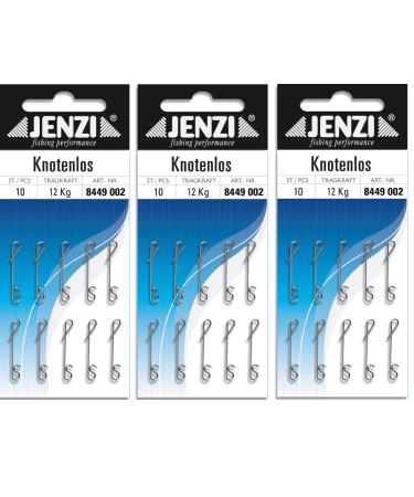 30 pieces Jenzi knotless line connectors 12kg 34kg or 46kg (3 packs of 10 pieces each) from Jenzi + free Petri Heil! sticker