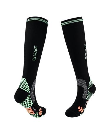 HIGHERSOCKS 2023 Far Infrared Schorl Titanium Ion Heightening Booster Socks Slimming Health Sock Compression Sock Medium Black