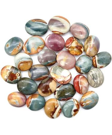 Natural Crystal Rough 1pc Natural Polychrome Jasper Ocean Stone Palmstone Hand Play Stone Polished Decorative Collection Stones and Crystals - Buy Online on GoSupps.com
